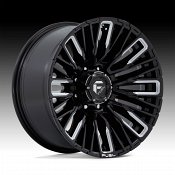 Fuel Rebar 8 D849 Gloss Black Milled Custom Truck Wheels